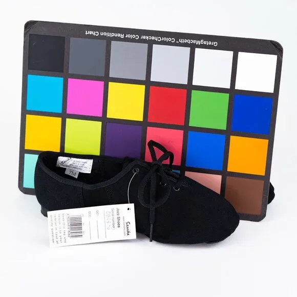 NWT Sansha Black Jazz Shoes Tivoli Canvas JS3 Leather Sole Size 7M - Picture 13 of 15